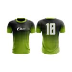 Black & Neon Green Gradient Sports T Shirt