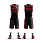 Black & Red Basketball Uniform Elite Team Set