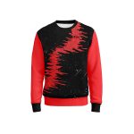 Custom Black & Red Sublimated Sweatshirt