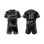 Black & Grey Elite Rugby Jersey & Shorts