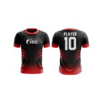 Black & Red Fade Velocity Sports T Shirt