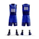 Blue Gradient Basketball Uniform Custom Pro Sportista Set