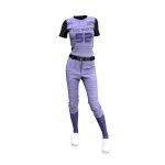 Custom Lavender & Purple “cadiz sports” Sublimated Geometric Striped Softball Uniform