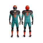 American Football Uniform Black, Teal & Orange