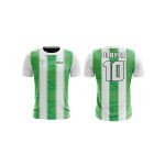 Green Vertical Stripe Performance T Shirt