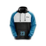 Blue & White Custom Sublimated Hoodie