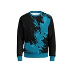 Custom Blue & Black Splash Sublimated Sweatshirt