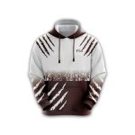 Brown Tiger Claw cadiz sports Hoodie