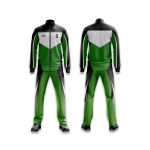 Green & Black Sublimated Warmup Set Athletic Training Suit
