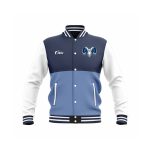 Custom Blue & White “Ram” Performance Letterman Jacket
