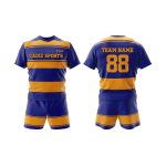 Blue & Yellow Stripe Rugby Uniform Set