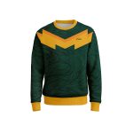 Custom Green & Gold Leaf Sublimated Sweatshirt