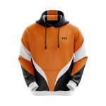 Orange and Black Custom Sports Sublimated Hoodie