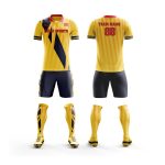 Yellow & Black Split Design Soccer Kit PRO Edition