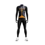 Custom Black & Amber “cadiz sports” Full Body Sublimated Thermal Suit