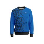 Custom Blue & Black Leopard Sublimated Sweatshirt